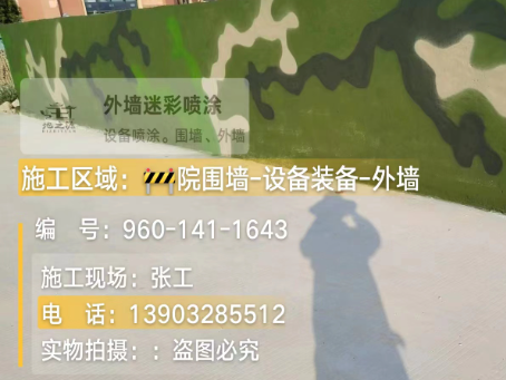 驻马店 迷彩漆喷涂价格（按平方米计费）